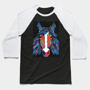 SPIRITED Horse Painting Baseball T-Shirt